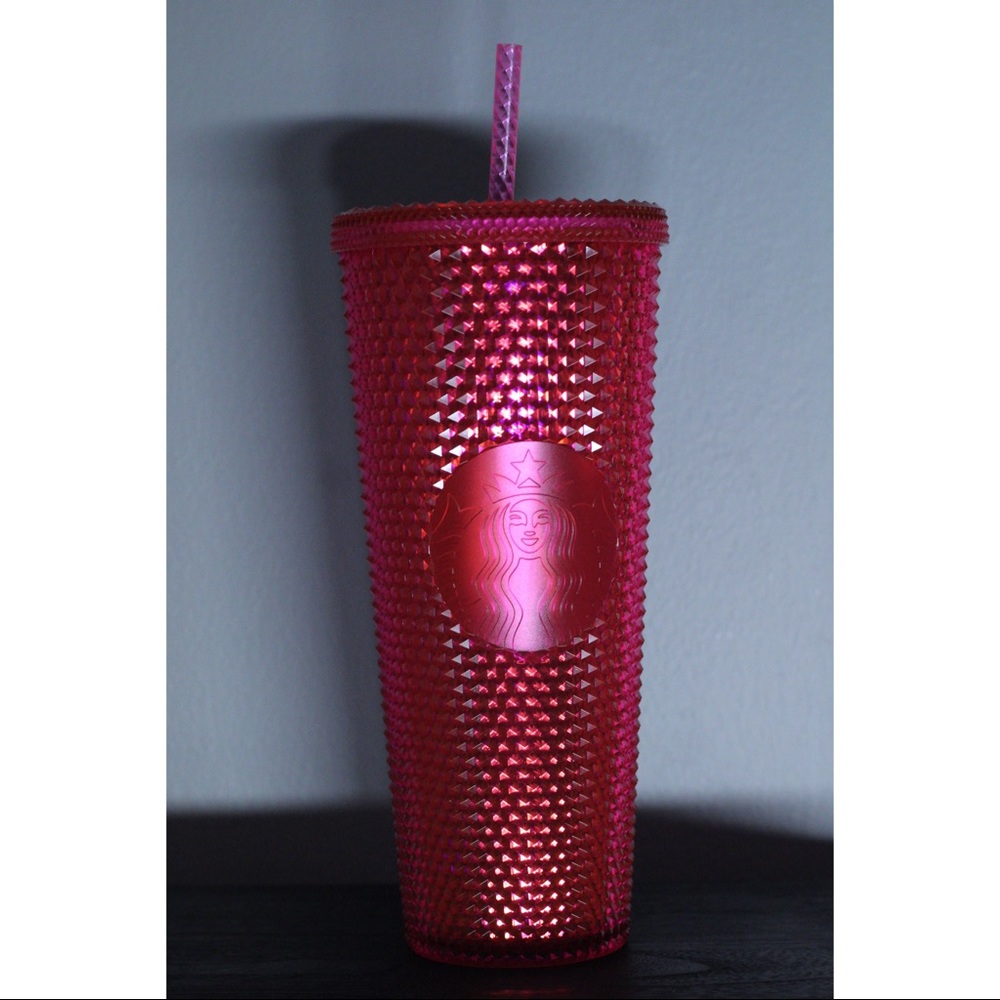 Iridescent & Studded Hot Pink Starbucks Cup 2019